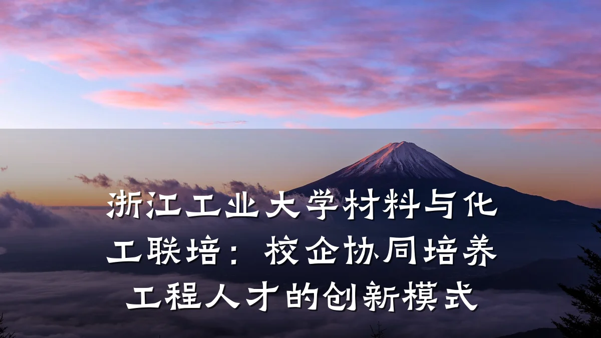 浙江工业大学材料与化工联培：校企协同培养工程人才的创新模式